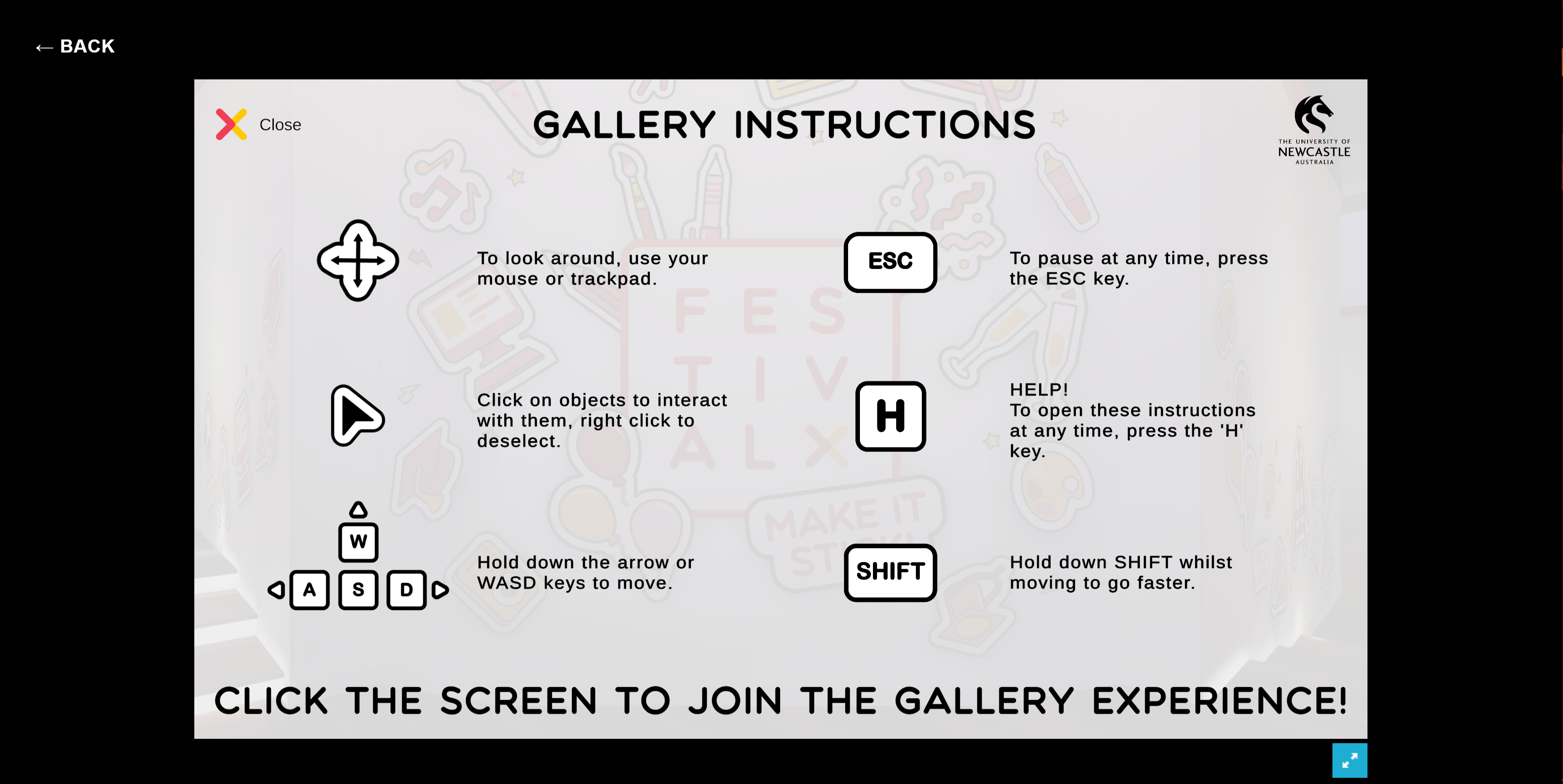Festival X Gallery Instructions