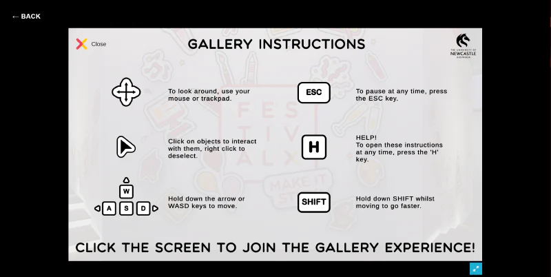 Festival X Gallery Instructions