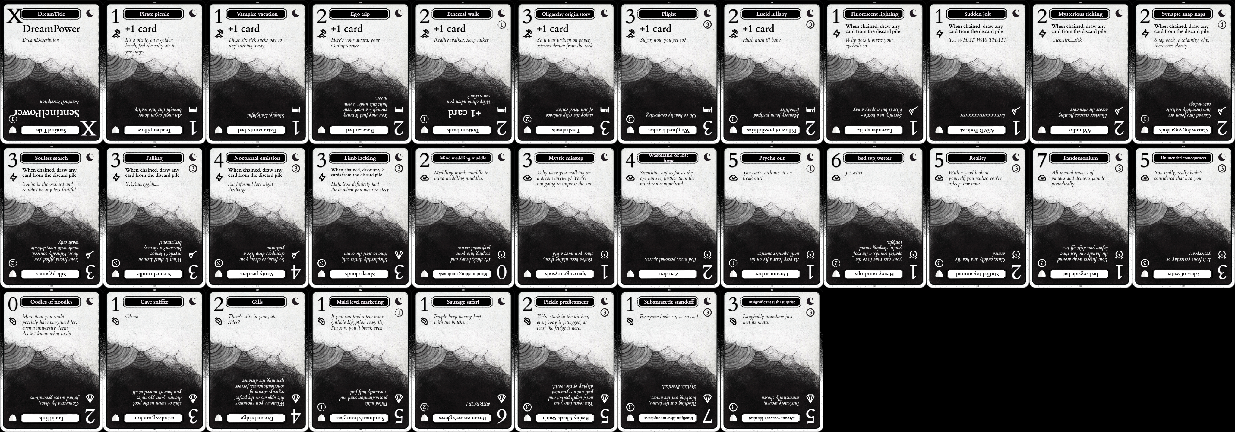 The basic standard cards